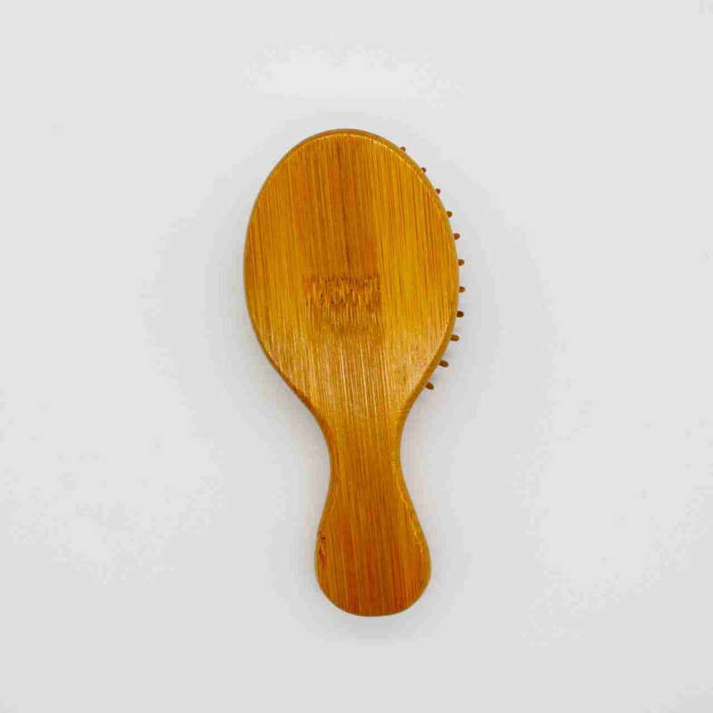 Mini Bamboo HairBrush back