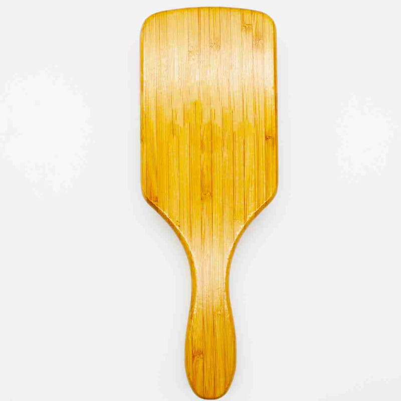 Bamboo Detangle Paddle Hairbrush back