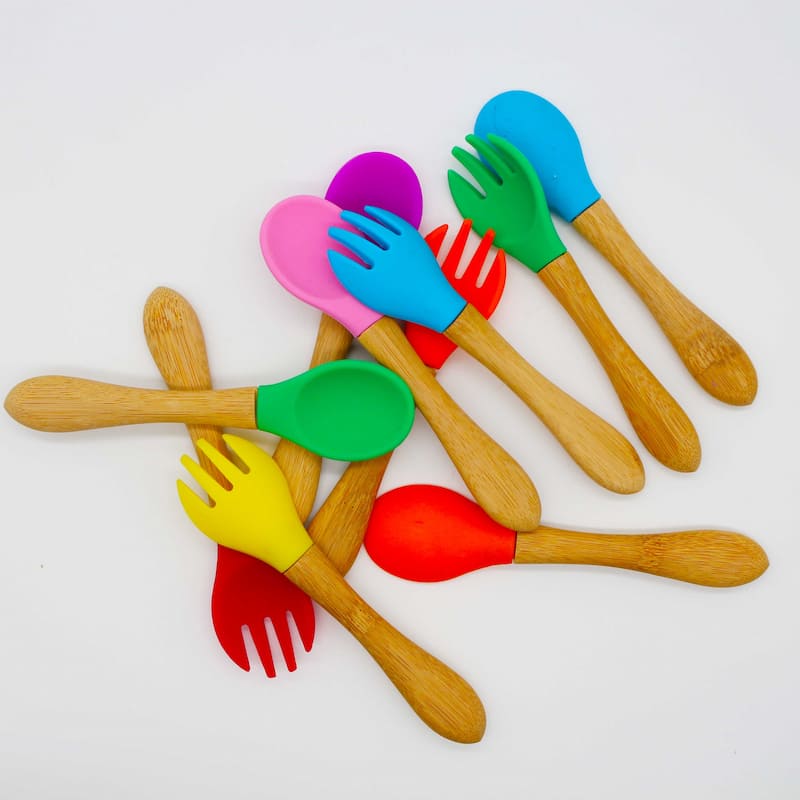Bamboo Spoon and Fork Set 03