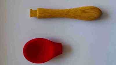 silicone bamboo spoon