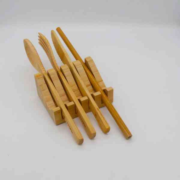 Multifunctional Bamboo Holder use in tableware